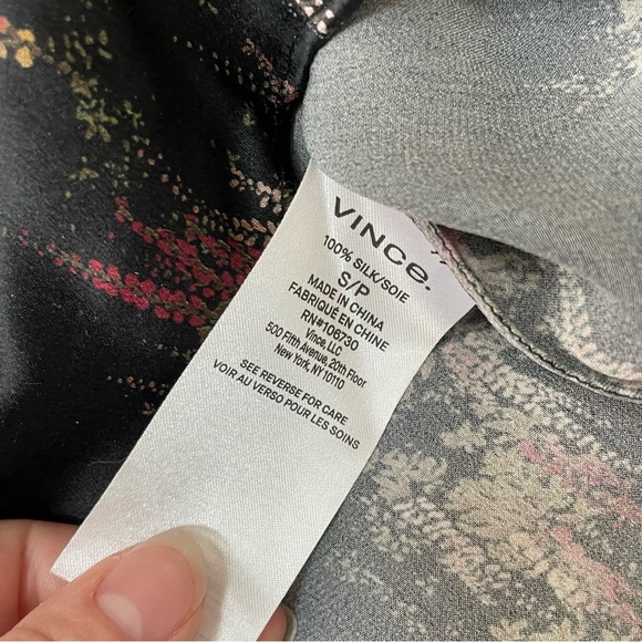Vince Wisteria Printed Silk Blouse - Picture 6 of 7